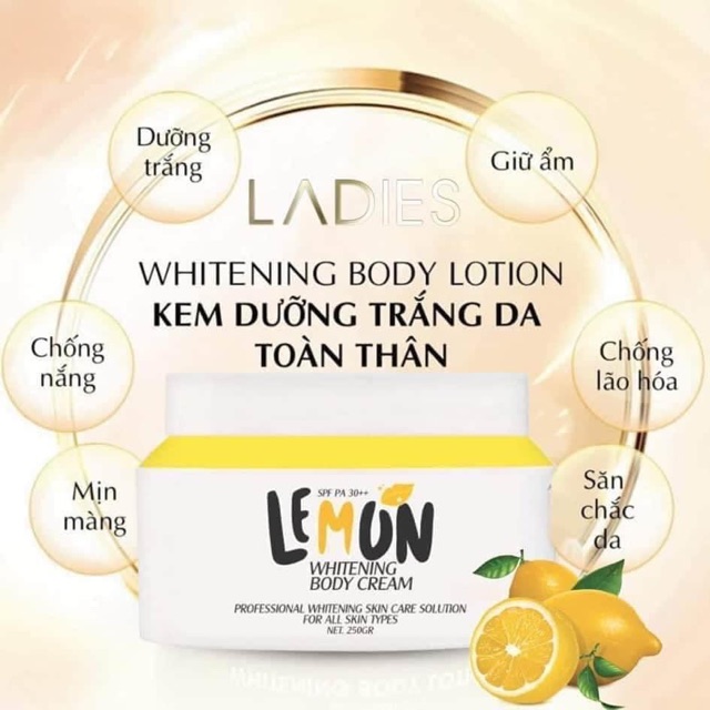 KEM LOTION BODY LEMON VITAMIN KÍCH TRẮNG CHÍNH HÃNG