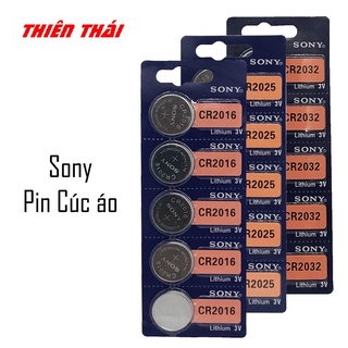 Pin cúc áo sony lithium 3v cr2016, cr2025, cr2032 - vỉ 5 viên,