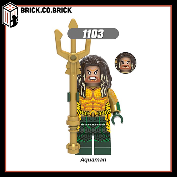 Non Lego Super Hero Aquaman Đồ Chơi Lắp Ráp Mô Hình Minifigure Siêu Anh Hùng Đế Vương Manta Arthur Mera Atlanna X0237