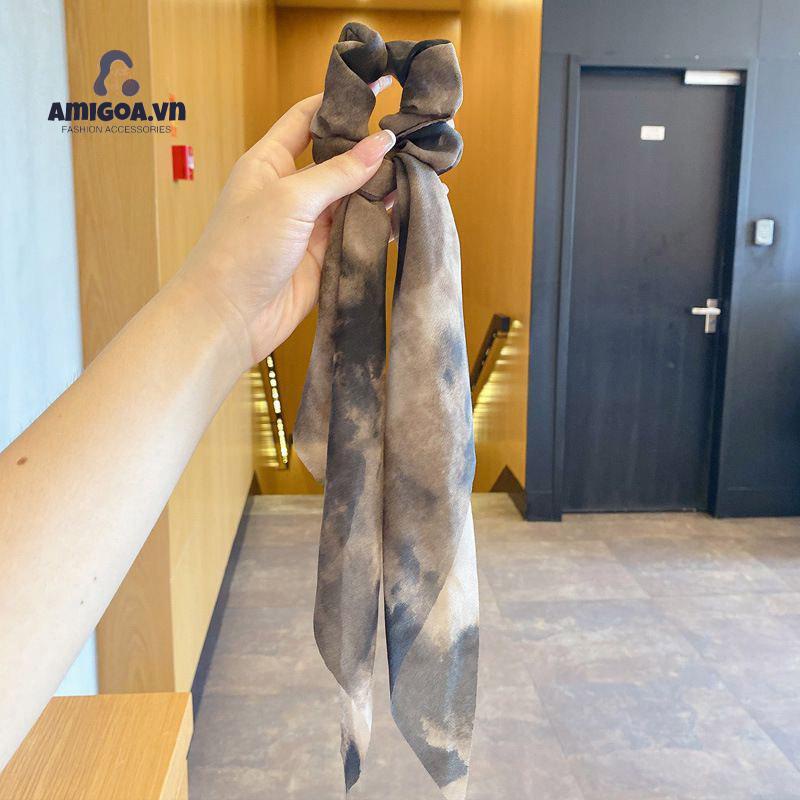 ✨✨Dây Cột Tóc Chiffon Màu Gradient Phối Dây Ruy Băng Dễ Thương