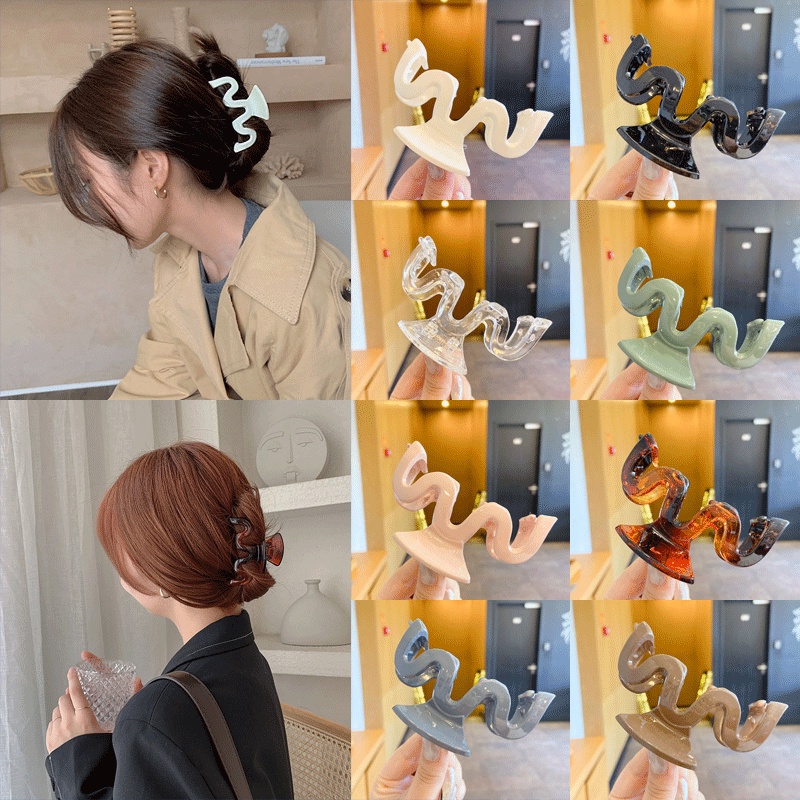 Kẹp tóc thiết kế kiểu gợn sóng phong cách Hàn Quốc dành cho nữ