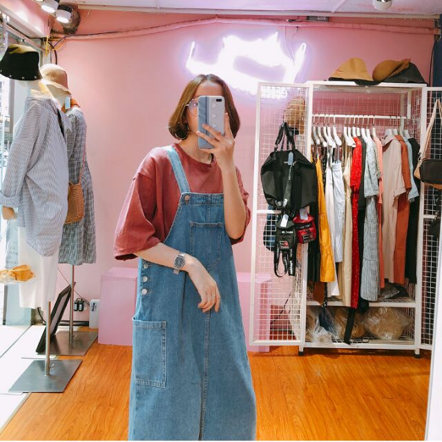 Yếm váy Jeans dáng dài | BigBuy360 - bigbuy360.vn