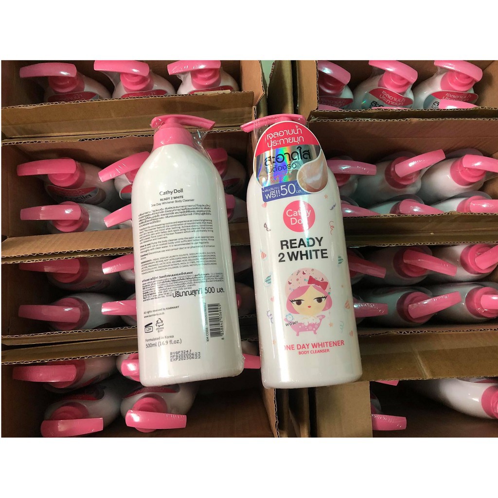 Sữa Tắm Dưỡng Trắng Da READY 2 WHITE Cathy Doll 500ml - Thái Lan
