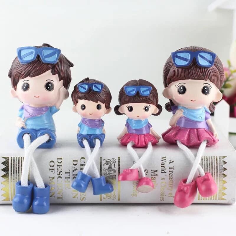 Set búp bê trang trí Bằng nhựa thông cao cấp vintage