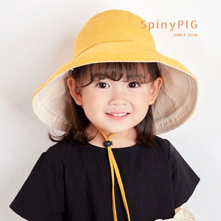 Mũ cho bé trai và bé gái 2-6 tuổi thiết kế vành rộng có dây buộc nhiều màu sắc cực kỳ thời trang