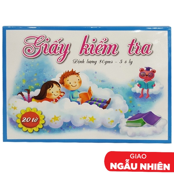 Hộp Giấy Kiểm Tra 5 Ô Ly (20 Tờ/Hộp) (Mẫu Bao Bì Giao Ngẫu Nhiên)