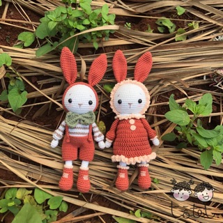 Thỏ Mimi và Mini handmade móc bằng len
