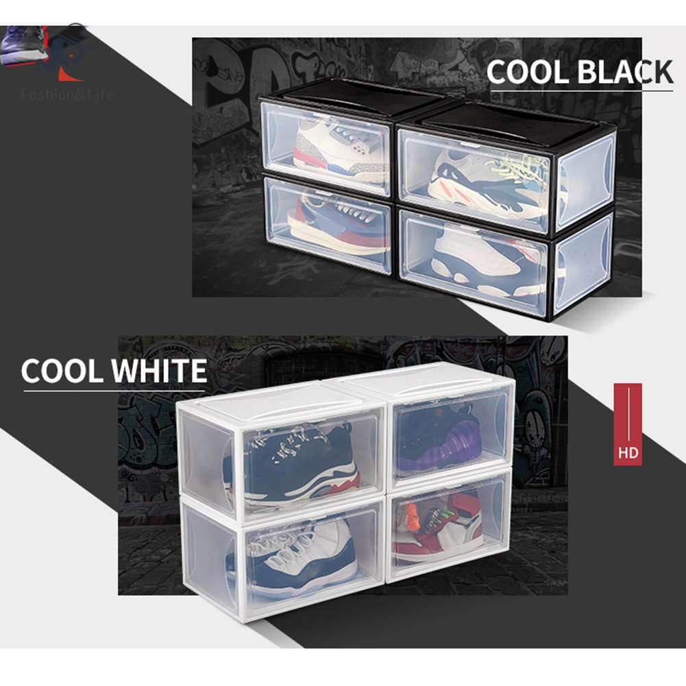 ✨TCXL✨ Transparent Shoe Storage Box Plastic Collection Sundries Cabinet Dust Proof Anti Moisture Shoes Wall for Sneaker Basketball Shoes