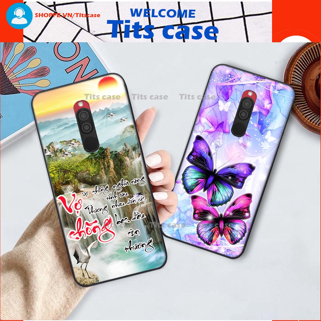 Ốp lưng  Xiaomi REDMI 8 in hình thiên nga,hoa may mắn, đặc sắc ĐỘC - LẠ - BỀN