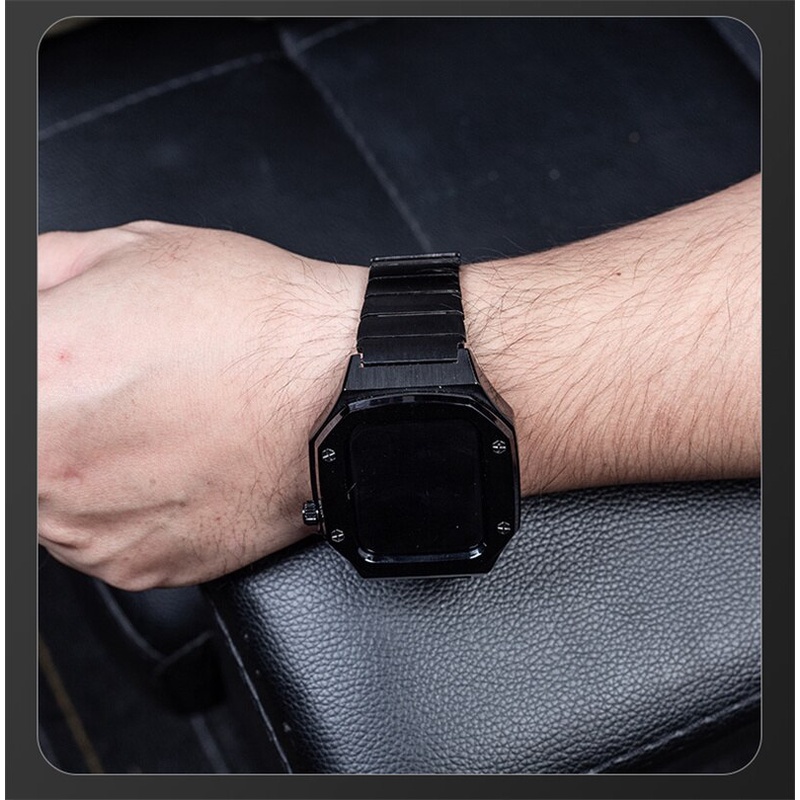 Dây Đeo Đồng Hồ Bằng Thép Không Gỉ Sang Trọng Cho Watch 44 45mm 7 6 5 4 SE