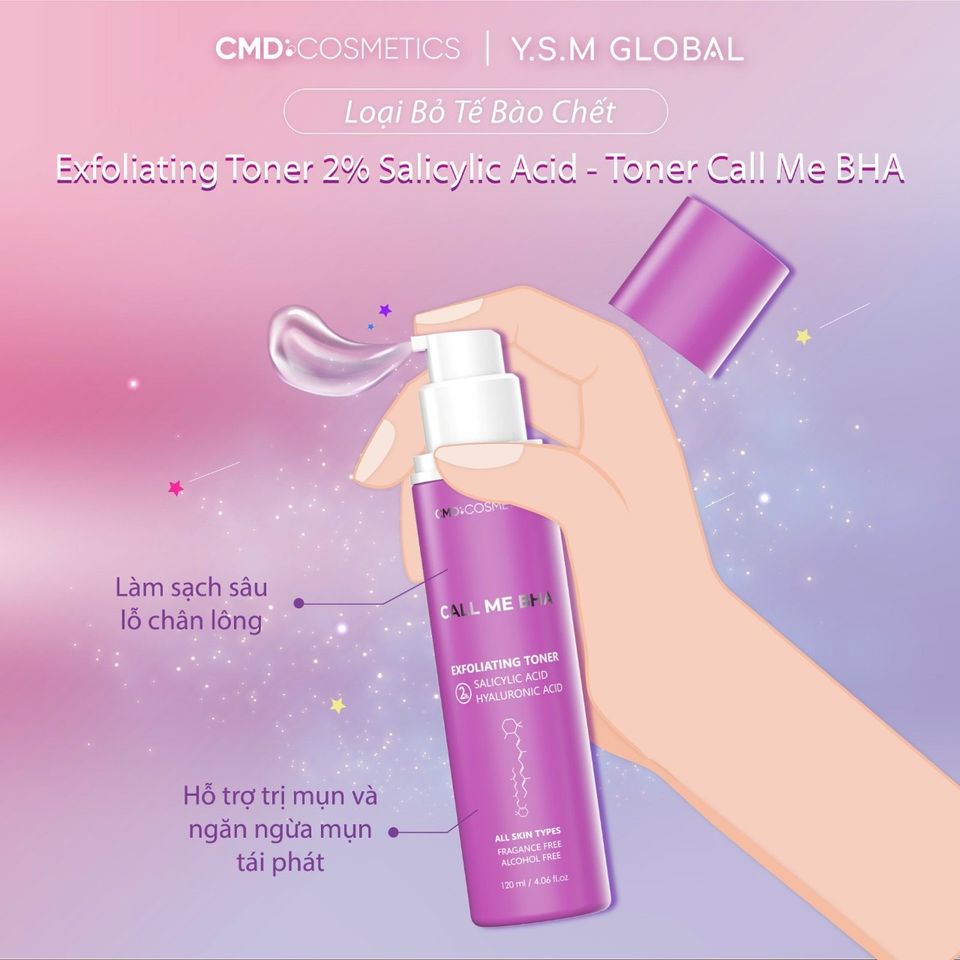 TẨY TẾ BÀO CHẾT HÓA HỌC DẠNG GEL CMD COSMETICS CALL ME BHA 120ML CHÍNH HÃNG - 9237