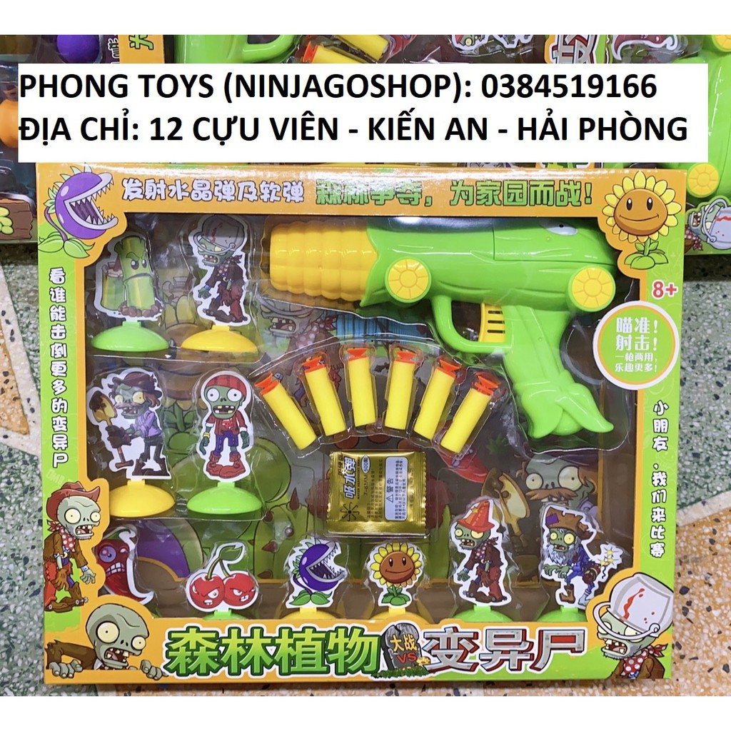 Bộ đồ chơi Hoa Quả Nổi Giận Luyện Tầm Ngắm Zoombie