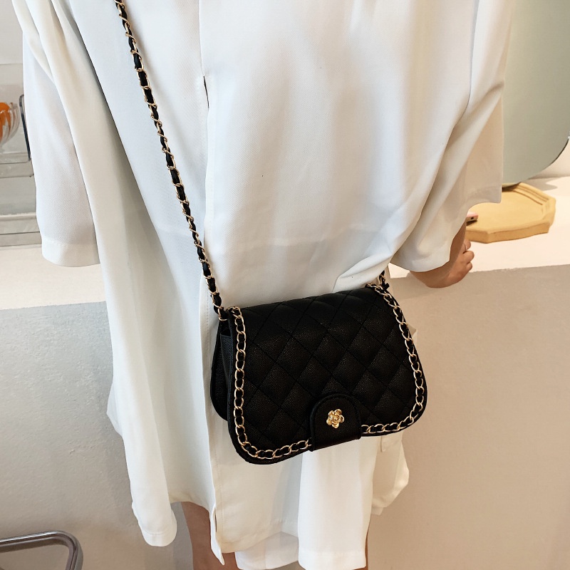 Túi Đeo Vai Dây Xích Phối Hạt Hình Thoi Thời Trang Cho Nữ