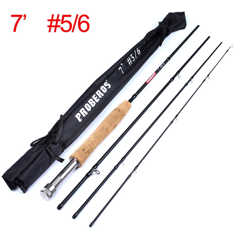 Outdoor fishing equipment fishing rod four-section high carbon high with fly fishing rod and ruler 2.1m carbon production fishing rod 3/4#5/6#7/8#fly rod