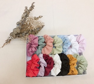 Cột tóc, buộc tóc vải Scrunchies nhiều màu