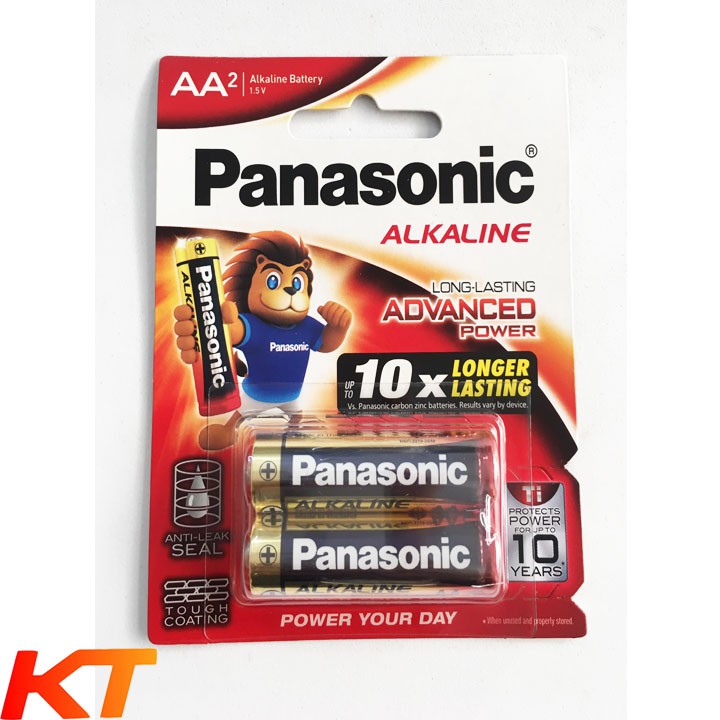 Pin AA Alkaline PANASONIC 1.5v vỉ 2 viên LR06T/2B