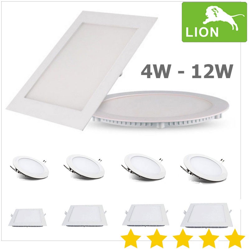 Đèn Led Âm Trần 4W, 6W, 9W, 12W Hình Tròn, Vuông Tích Màu  - Tiết Kiệm Điện, Bảo Hành 24 Tháng