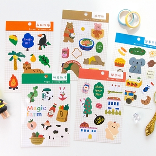 Hình dán Sticker hình gấu đáng yêu cho đồ thủ công