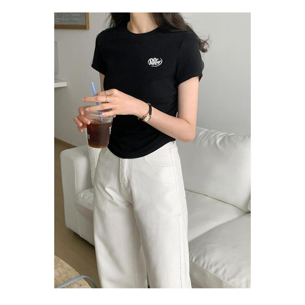 Áo Thun Cotton 62941 Tay Ngắn Eo Hẹp Thời Trang Mùa Hè Cho Nữ