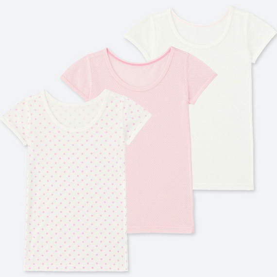Áo thun bé gái Uniqlo set 3 cái - Hàng nội địa Nhật