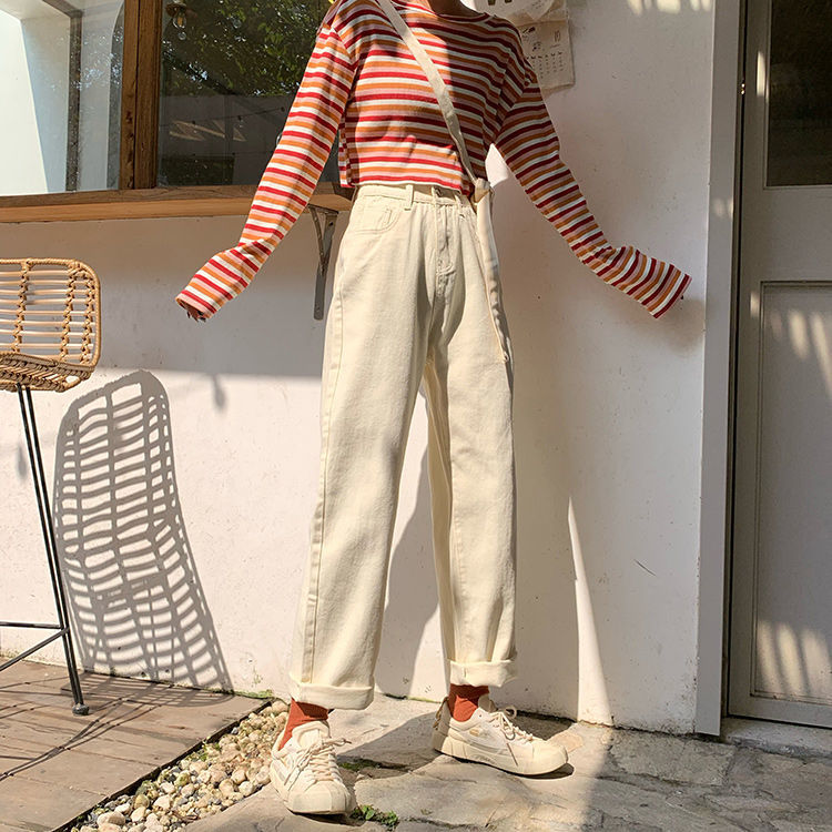 Quần Jeans Dài Ống Rộng Thời Trang Dành Cho Nữ