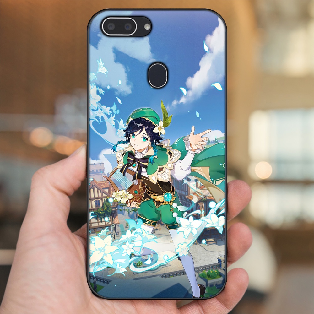 Ốp lưng Realme 2 viền đen in hình Venti Genshin Impact