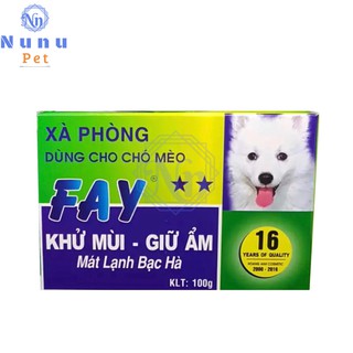 Xà phòng tắm giữ ẩm, khử mùi hôi cho chó mèo - Fay 2 sao 100g