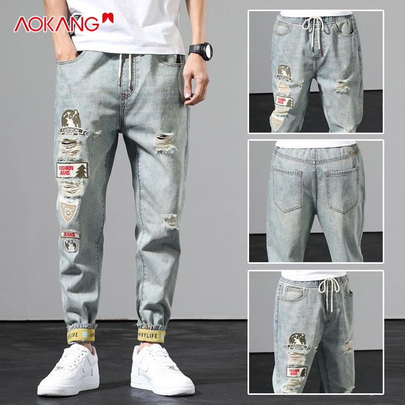 Quần short jeans AOKANG thời trang cá tính cho nam