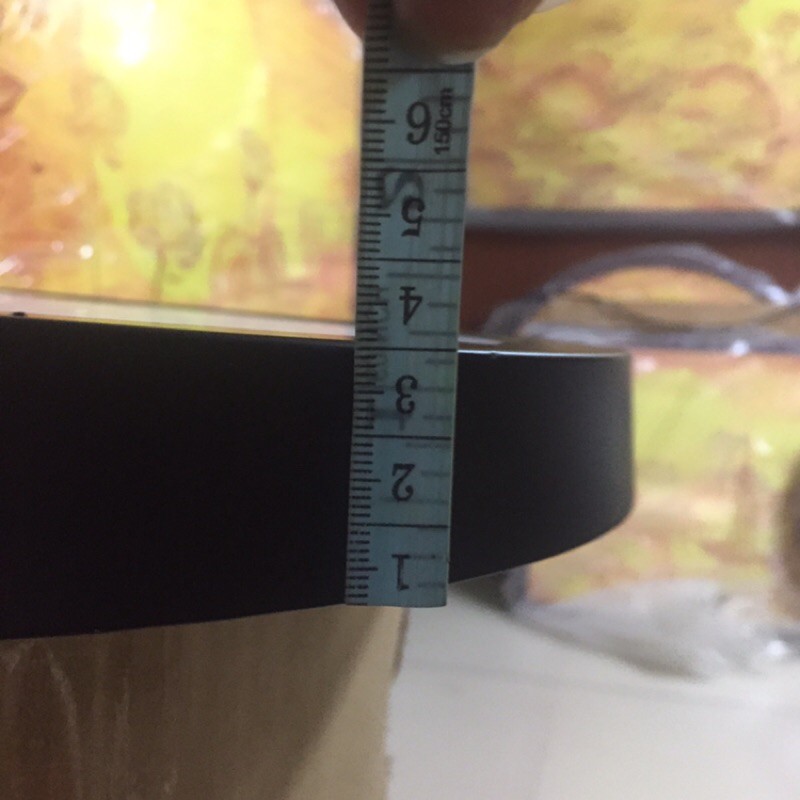 Sx -  Đèn Hào Quang - in tranh trúc chỉ 198, khung sắt, Đường kính 30cm