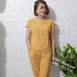 Bộ lanh lụa mặc nhà_bộ lanh ngố