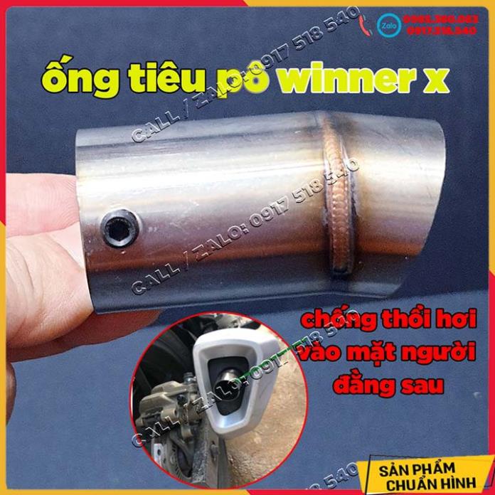 Chụp Ống Xả Pô Winner X Inox 304 / Ống Tiêu Chụp Ống Xã Gió Dành Cho Winner X 🏆🏆🏆