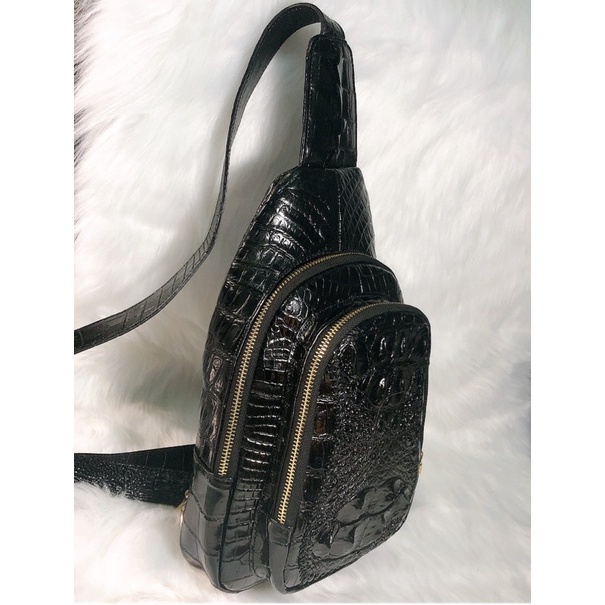 Túi đeo chéo nam, da cá sấu thật, túi VIP