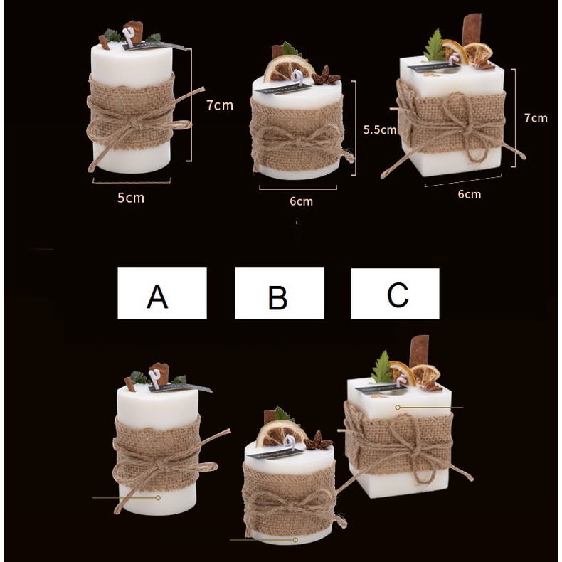 Nến thơm dandmade trang trí hoa khô cao cấp làm từ đậu nành tự nhiên, không khói, khử mùi, thơm phòng - Daisy.decor