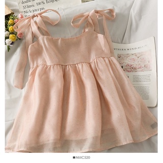 Cadie Top - Áo 2 dây dáng baby doll cột dây nơ