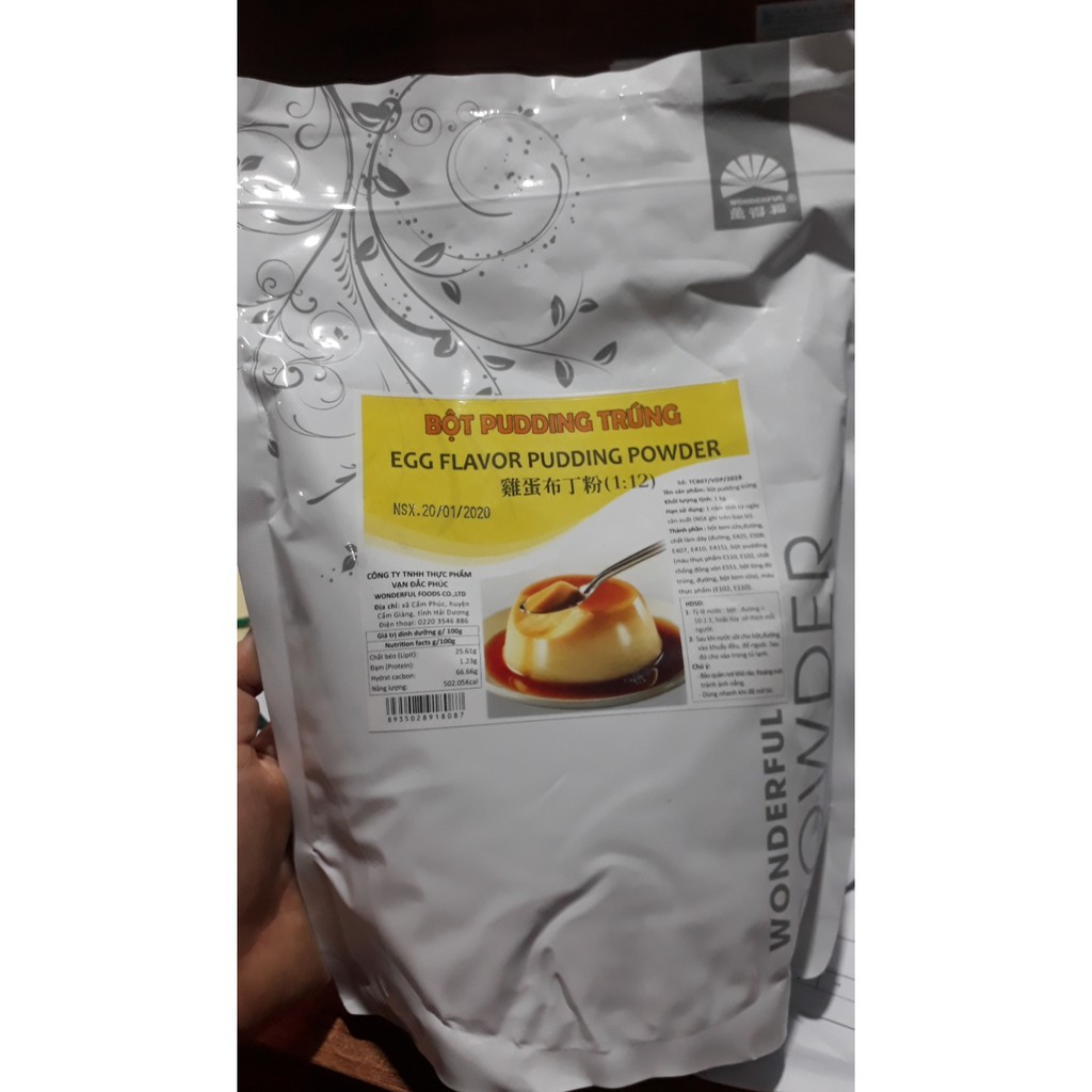 (Thanh lý) Bột pudding trứng Wonderful 1kg date 23/7/2025