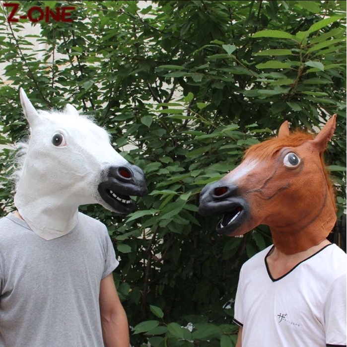 Mặt Nạ Đầu Ngựa Nâu - Horse Head Mask Chuẩn Điện Ảnh Hollywood