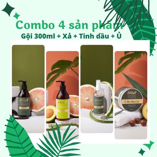 BỘ 4 SẢN PHẨM GỘI XẢ XỊT Ủ SIQUILL 💥Chính Hãng 100%💥 Phục Hồi & Giảm Rụng & Tăng Khả Năng Phát Triển Tóc Con