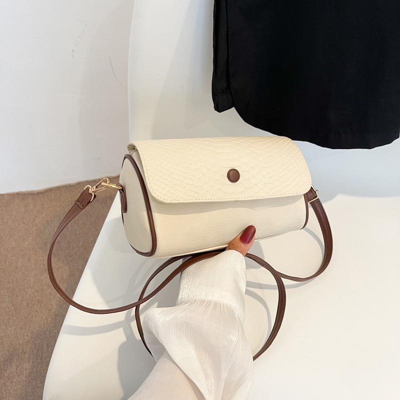 Túi Đeo Chéo Họa Tiết Da Cá Sấu Màu Sắc Đơn Giản Phong Cách Hàn Quốc Cho Nữ