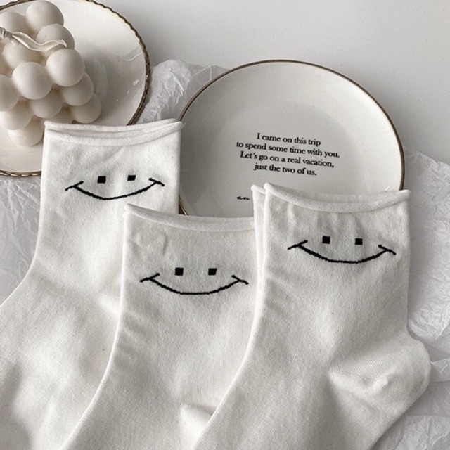 Tất/vớ trắng lửng SMILE SOCK