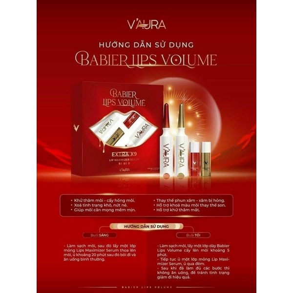 Combo Cấy Hồng Môi Vaura Master Lips V3 Extra X9