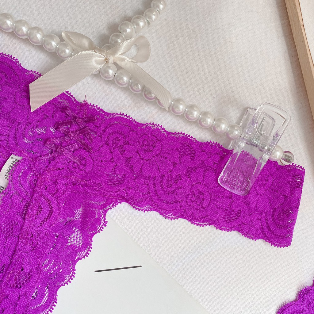 Kelly Wang - Quần lót ren lọt khe chữ T sexy gợi cảm - Quần lót ren lọt khe chữ T mềm mịn quyến rũ CK029