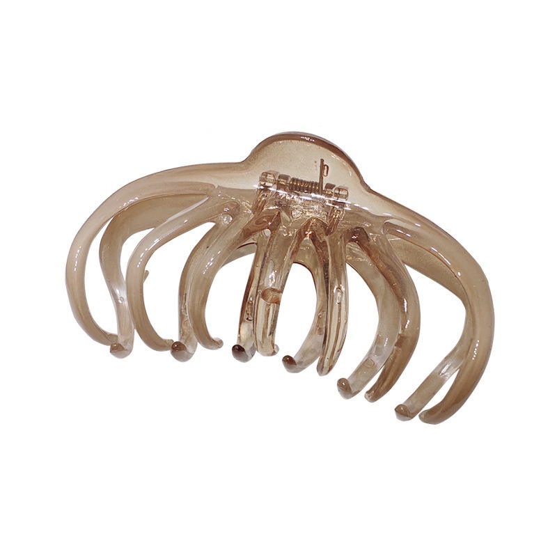 Kẹp Tóc Cỡ Lớn Màu Nâu Phong Cách Retro Pháp