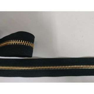 Dây kéo YKK Nhật răng kim loại #5 một chiều vải đen ( 1 mét)