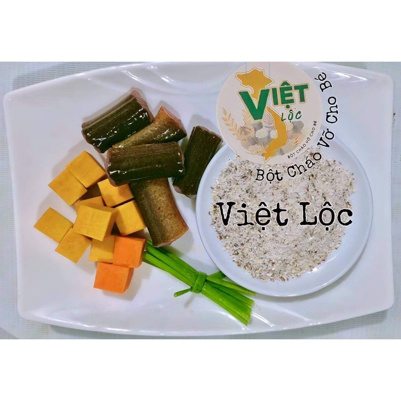 Bột cháo vỡ Việt Lộc - Cháo hạt vỡ cho bé ăn dặm > 7 tháng, 10 hạt Dinh dưỡng cho bé tăng cân, chống táo bón - 1h 500gr