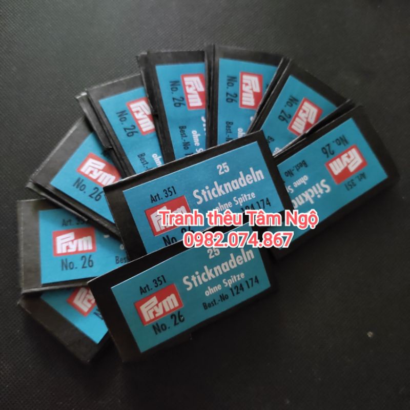 Sỉ kim Đức kim thêu tranh chữ thập, kim prym vĩ 25 cây