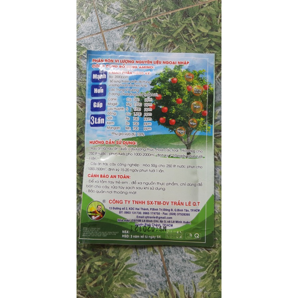 Phân bón  vi lượng COMBI - gói 50 gram