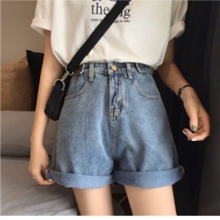✅Quần Jeans Ngố Nữ Đai Nút