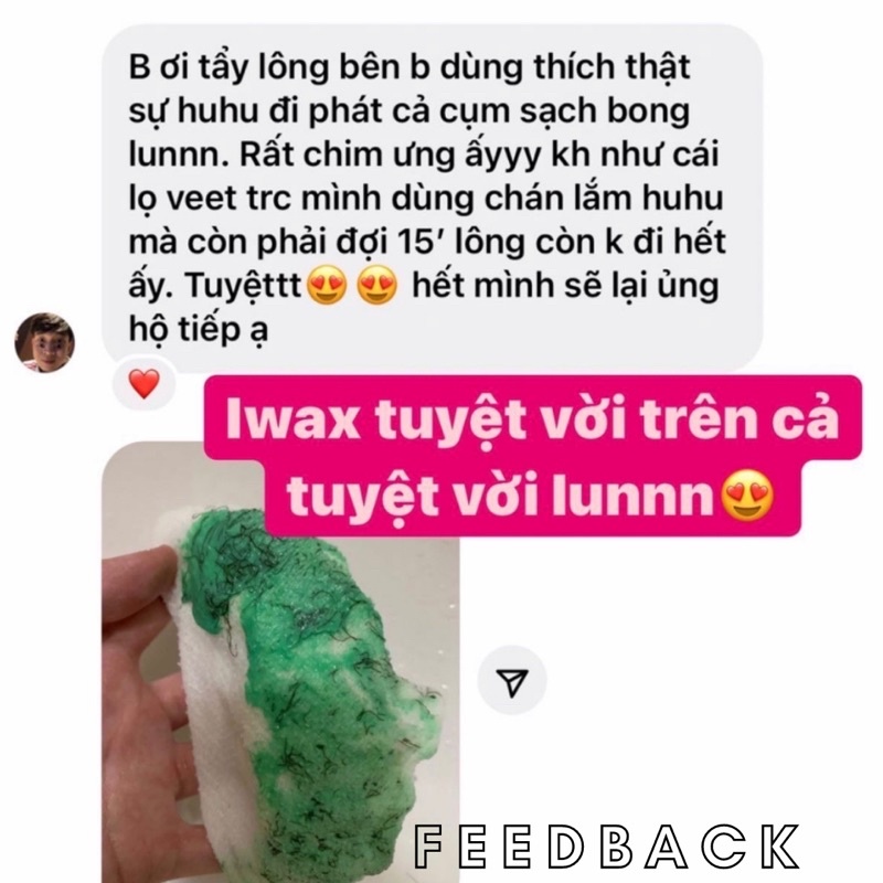 Kem Tẩy Triệt Lông Toàn Thân Iwax 150ml + Mỡ Trăn Triệt Lông 10ml