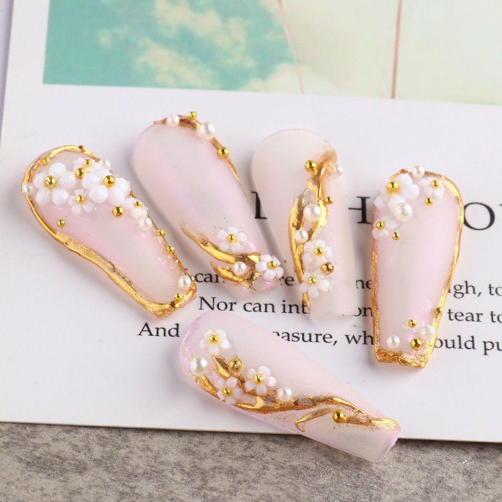 Hộp Hạt Thép 6 Ngăn Hình Bông Hoa Dùng Trang Trí Móng Tay Nghệ Thuật DIY|Khay Nhựa Acrylic Đựng Đồ Tiện Dụng