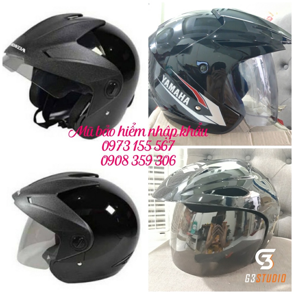 MŨ/NÓN BẢO HIỂM 3/4 HONDA-YAMAHA-SUZUKI NHẬP THEO XE INDO - TRẦY XƯỚC DO VẬN CHUYỂN